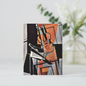 Violine - Abstraktes Gemälde von William Harnett Postkarte (Stehend Vorderseite)