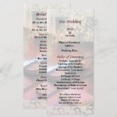 Violine auf Credenza-Hochzeitsprogramm Programm (Vorne/Hinten)