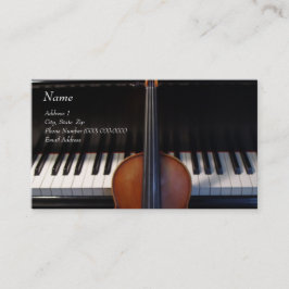 Violine auf Klavier-Visitenkarte Visitenkarte