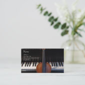Violine auf Klavier-Visitenkarte Visitenkarte (Stehend Vorderseite)