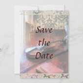 Violine auf Sideboard Save The Date (Rückseite)