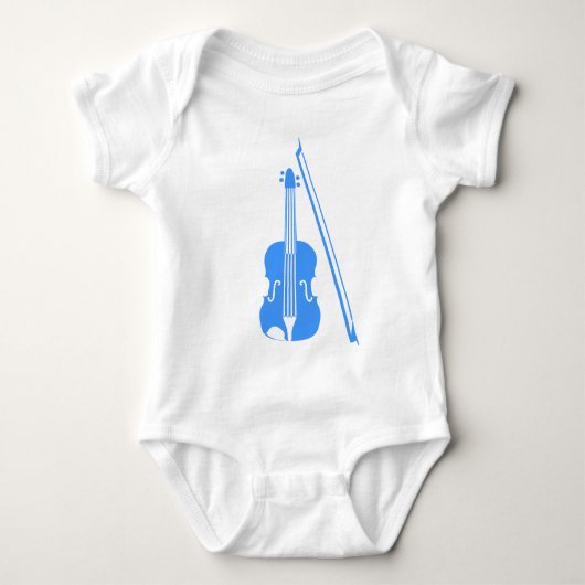 Violine - Baby-Blau Baby Strampler (Vorderseite)