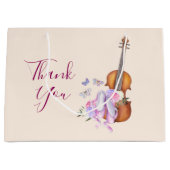 Violine, Ballettschuhe und Schmetterlinge Vielen D Große Geschenktüte (Vorderseite)