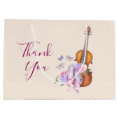 Violine, Ballettschuhe und Schmetterlinge Vielen D Große Geschenktüte (Rückseite)