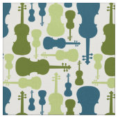 Violine - Blau und Grün Stoff (Nahaufnahme)