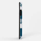 Violine - Blaues und grünes Muster Case-Mate iPhone Hülle (Hinten/Rechts)