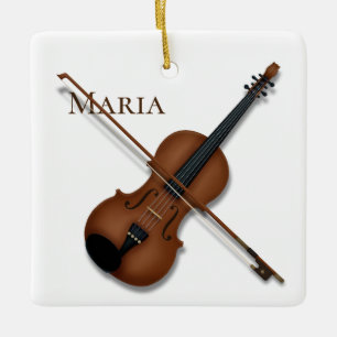 Violine & Bow Elegante Klassische Musik Personalis Keramikornament