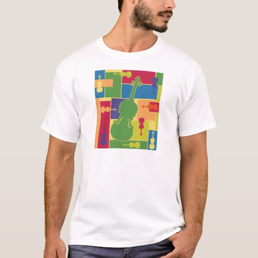 Violine Colorblocks T-Shirt (Vorderseite)