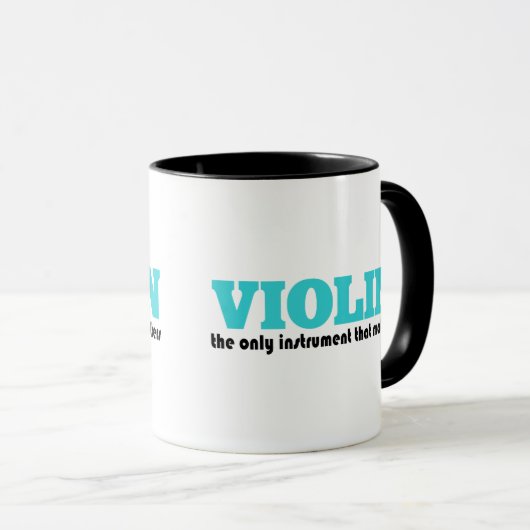 Violine das einzige Instrument Tasse (VorderseiteRechts)