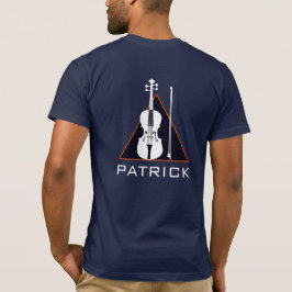 Violine der Marine mit minimalem und modernem Name T-Shirt