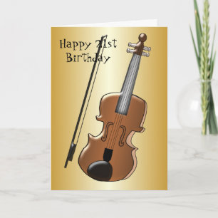 Violine Design Personalisiert 21. Geburtstag Karte