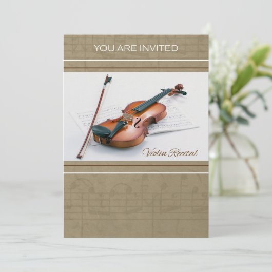 Violine-Erwägung Einladung (Stehend Vorderseite)