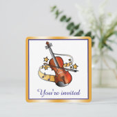 Violine-Erwägung Einladung (Stehend Vorderseite)