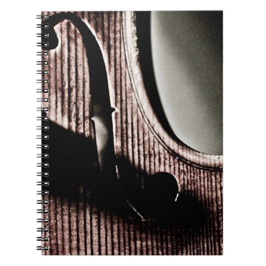 Violine F-Loch Notizbuch Notizblock (Vorderseite)