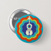 Violine Geschenk-Knopf Button (Vorne & Hinten)
