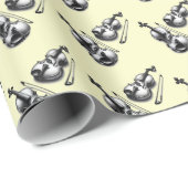 Violine Geschenkpapier (Rolleneckpunkt)