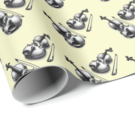 Violine Geschenkpapier (Rolleneckpunkt)