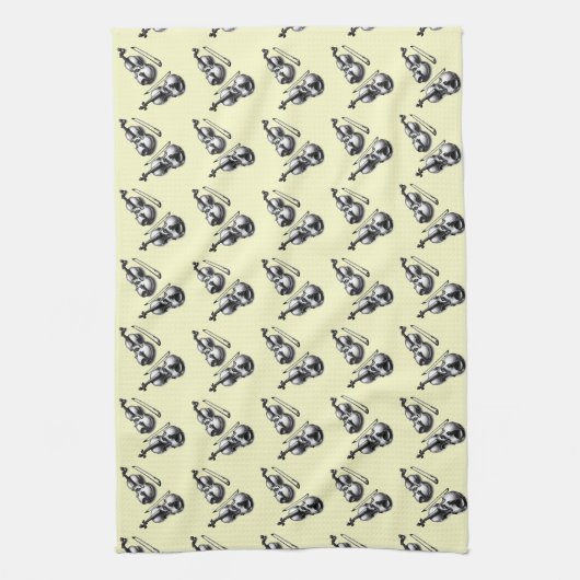 Violine Geschirrtuch (Vertikal)