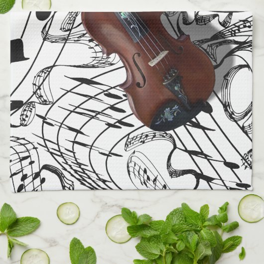 VIOLINE - GESCHIRRTUCH (Gefaltet)