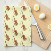 Violine Geschirrtuch (Viertel Falte)