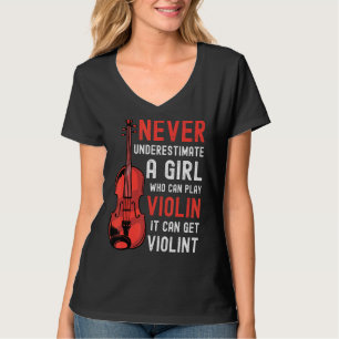 Violine Girl Sprichwort - Violett T-Shirt