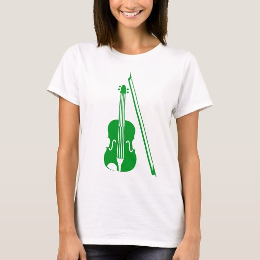 Violine - Grasgrün T-Shirt (Vorderseite)