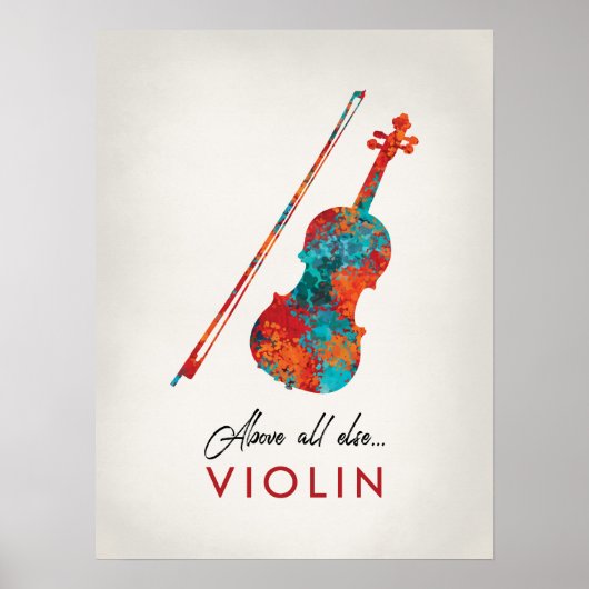 Violine - Helle Farbmusik Poster (Vorne)