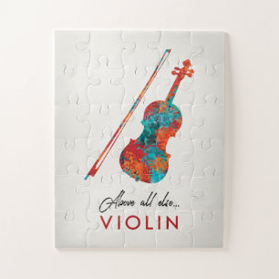 Violine - Helle Farbmusik Puzzle
