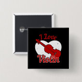 Violine - I Liebe Geige Button (Vorne & Hinten)