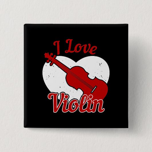 Violine - I Liebe Geige Button (Vorderseite)