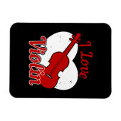 Violine - I Liebe Geige Magnet (Horizontal)