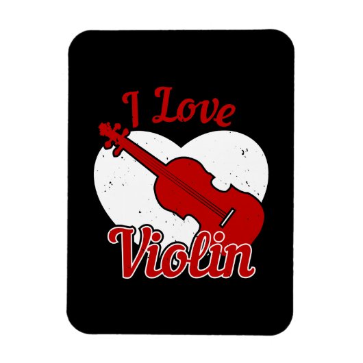 Violine - I Liebe Geige Magnet (Vertikal)