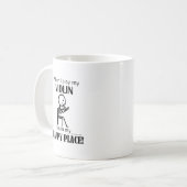 Violine, ich bin an meinem glücklichen Ort Kaffeetasse (Vorderseite Links)