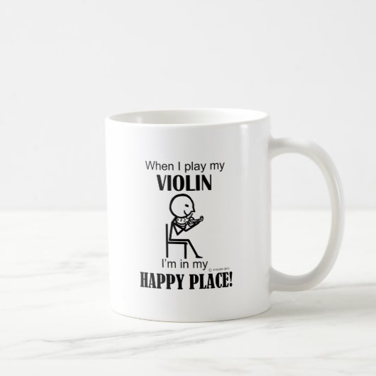 Violine, ich bin an meinem glücklichen Ort Kaffeetasse (Rechts)