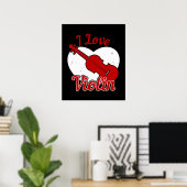Violine - Ich liebe Violine Poster (Heimbüro)