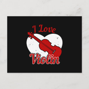 Violine - Ich liebe Violine Postkarte