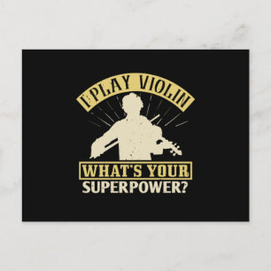 Violine - Ich spiele Geige. Deine Supermacht? Postkarte