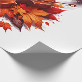 Violine im Blätterbett Geschenkpapier (Ecke)