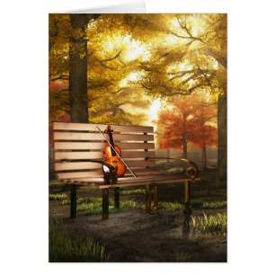 Violine im herbstlichen Park