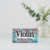 Violine Instruction Lessons Business Cards Visitenkarte (Stehend Vorderseite)