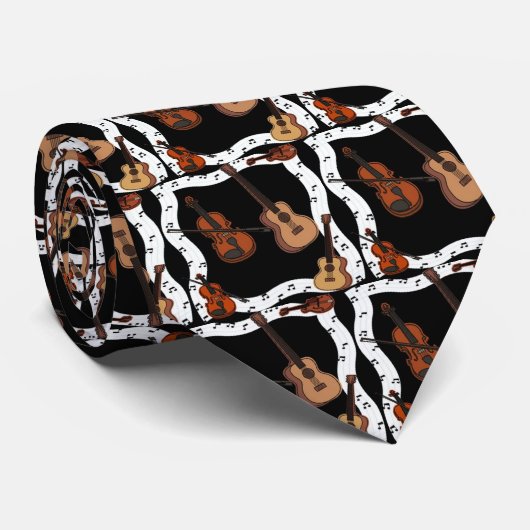 Violine, Krawatte (Gerollt)