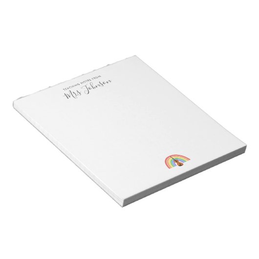 Violine Lehrer Wertschätzung Rainbow Music Notizblock (angewinkelt)