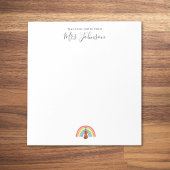 Violine Lehrer Wertschätzung Rainbow Music Notizblock