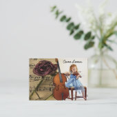 Violine Lesson Business Card Visitenkarte (Stehend Vorderseite)
