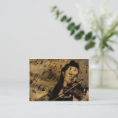 Violine Lesson Business Card Visitenkarte (Stehend Vorderseite)
