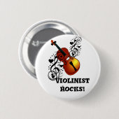 Violine, Lover im Herzen_ Button (Vorne & Hinten)