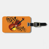 Violine, Lover im Herzen_ Gepäckanhänger (Vorderseite horizontal)