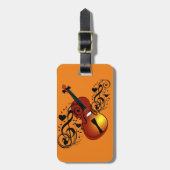Violine, Lover im Herzen_ Gepäckanhänger (Vorderseite vertikal)