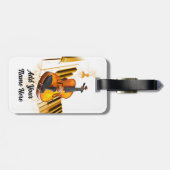 Violine, Lover im Herzen_ Gepäckanhänger (Rückseite horizontal)