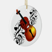 Violine, Lover im Herzen_ Keramik Ornament (Rechts)